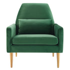 Modway - Liliana Performance Velvet Fauteuil - Émeraude-Construction solide
