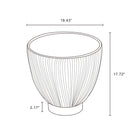 Manhattan Comfort - Ensemble de 3 tables : table basse et tables d’appoint Anderson modernes, revêtement similicuir crème-Caractéristiques Socle Rond Moderne Doré