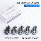 MotionGrey - Roues pour chaise de bureau - Roues de remplacement style rollerblade - Noir - Lot de 12-9