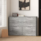 HOMCOM - Armoire à chaussures mince avec 4 tiroirs basculants pour 12 paires - gris-Surface avec revêtement en mélamine facile à nettoyer 