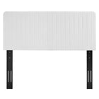 Modway - Milenna Chenal Touffé Tissu rembourré Tête de lit King/King de Californie, Blanc-Rembourrage en tissu polyester