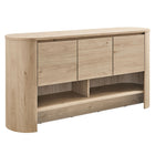 Modway - Duval Ovale de 62 pouces Buffet - Chêne clair-Mélange de bois d’ingénierie