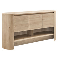 Modway - Duval Ovale de 62 pouces Buffet - Chêne clair-Mélange de bois d’ingénierie