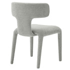 Modway - Stellan Dos courbé Boucle Tapis Chaise à manger Ensemble de 2 - Gris colombe-9