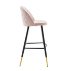 Modway - Cordial Performance Velvet Tabourets de bar - Rose - Ensemble de 2-Assemblée requise