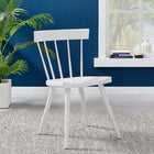 Modway - Sutter Fauteuil d’appoint de salle à manger - Blanc-Pattes en bois écartées
