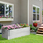 Outsunny - jardinière surélevée - 6 pi x 3 pi x 2 pi - argent-Conception extra profonde avec fond ouvert pour les plantes à longues racines 