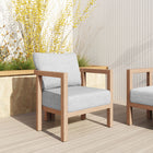 Zuo - Leto Fauteuil avec accoudoirs - Gris-Supporte jusqu'à 225 lb