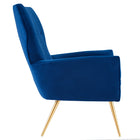 Modway - Renata Bouton touffé Performance Velvet Fauteuil - Marine-Rembourrage en mousse dense