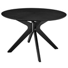 Modway - Crossroads Rond 47 po Bois Table à manger, Noir-Table moderne du milieu du siècle