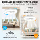 Bell+Howell - Ventilateur de plafond CannonX à profil bas de 50 cm (19,7 po) avec éclairage et télécommande - Blanc-6 vitesses de ventilation réglables offrent un débit d'air allant jusqu'à 1026 pi3/min, de la brise douce et relaxante à une circulation puissante dans toute la pièce