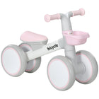 Qaba - Vélo d'équilibre pour bébé avec siège réglable - rose-Apprend aux enfants à pousser, se tenir debout et marcher avec confiance 