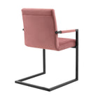 Modway - Savoy Performance Velvet Chaises de salle à manger Ensemble de 2 - Rose poussiéreuse-Capacité du poids de la chaise : 300 lbs.