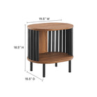 Modway - Fortitude Table d’appoint - Noir noyer-Pattes métalliques