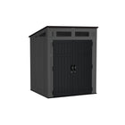 Suncast - Remise de rangement Modernist 6 pi x 5 pi - Poivre noir/Noir-Les panneaux en résine multi parois sont conçus pour la solidité et la durabilité.