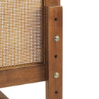 Modway - Sirocco Rotin et bois Lit de plateforme complet, Noyer-Capacité de poids : 794 lb.