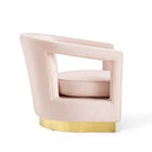 Modway - Frolick Performance Velvet Fauteuil - Rose-Coussinets de pied sans marque