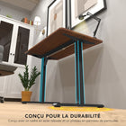 Mount-It! - Bureau électrique compact avec plateau de 40 pouces, noisette/noir-Conçu avec un cadre en acier robuste et un plateau en panneaux de particules, ce bureau est durable et fiable pour toutes les tâches