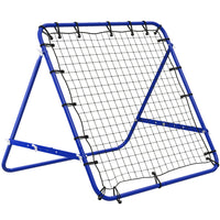 Homcom - Filet De Rebond Aide D’Entraînement Football Cible Retour Jeu - Bleu-Tubes en acier de haute qualité avec revêtement en poudre pour une durabilité accrue  