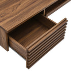 Modway - Render Fixation murale Bois Bureau - Noyer-Assemblée requise