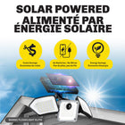Bell+Howell - Projecteurs solaires d'extérieur bioniques avec détecteur de mouvement - Paquet de 2-Commandes intelligentes et flexibles: interrupteur marche arrêt simple avec contrôle par capteur, s’allume au bon moment puis s’éteint pour économiser l’énergie