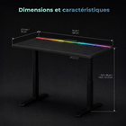 MotionGrey - Bureau debout électrique Chroma  à 4 moteurs avec plateau monobloc - 55,1 po - Noir - 1 ensemble-8