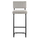 Modway - Parity Boucle Tabourets de bar - Taupe noir - Ensemble de 2-8