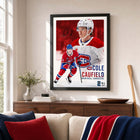 Frameworth - Cadre Cole Caufield Collage Portrait Canadiens - Impression Encadrée - 16 po L x 20 po H-Collage portrait sur papier photo de qualité supérieure fini professionnellement dans un cadre noir avec façade protectrice transparente