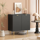HOMCOM - Buffet 31,5 po L - noir-Étagère réglable à 3 niveaux pour s’adapter à différentes hauteurs d’objets 