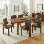 Modway - Alba 7 pièces Ensemble à manger - Noyer taupe-Assemblée requise