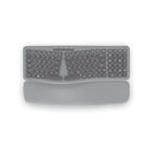 BlueDiamond - Clavier sans fil Ergo avec repose-poignets amovible taille complète, disposition anglaise, gris-Conception ergonomique : Sculpté pour soutenir la courbure naturelle et l’angle de repos de vos bras et poignets, offrant une expérience de frappe confortable