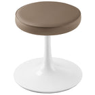 Modway - Lippa Cuir végane Tabouret rond - Brun champignon-Tabouret rond polyvalent