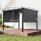 Outsunny - Pergola rétractable 10 pi l x 10 pi L - UPF50+ pergola de jardin extérieure-L’auvent supérieur peut être coulissé sur les côtés pour maintenir la zone d’ombre