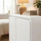 Modway - Lumo 2 portes Bois Armoire d’accent - Blanc-Mécanisme de porte à pousser pour ouvrir