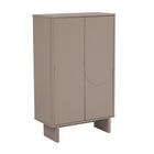 Manhattan Comfort - Ella 31,5 po Buffet Moderne d’Appoint - Mocha-Conception de façade de tiroir à demi-cercle surélevé