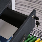 HOMCOM caisson mobile à 2 tiroirs verrouillable pour dossiers Letter/A4 avec roulette supplémentaire - noir-2 rails supplémentaires pour dossiers format A4 et lettre   
