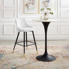 Modway - Adorn Performance Velvet Tabouret de bar - Blanc-Rembourrage en velours polyester Performance