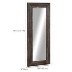 HOMCOM - Miroir sur pied ferme - 23,6 po l x 59,1 po H - marron-Miroir en verre avec cadre en bois de sapin et dos en MDF 