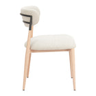 Zuo - Equinox Chaise de salle à manger sans accoudoirs - Gris huître/Naturel - Ensemble de 2-Garantie limitée de 3 ans