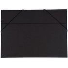 JAM Paper - Portefeuille Kraft avec Fermeture Élastique Grand - 11 x 15 x 3/8 - Noir Recyclé-Portefeuille recyclé Kraft noir avec fermeture élastique