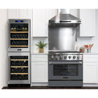 Kucht - 36 po Série KDF Cuisinière Pro Style au gaz propane - Acier inoxydable/Bleu clair-Les brûleurs scellés facilitent le nettoyage en empêchant les déversements de pénétrer dans la surface de cuisson