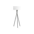 Monarch Specialties - Luminaire - 62 po H Lampadaire - Métal Noir - Abat-Jour Ivoire / Crème - Contemporain-Ce lampadaire contemporain de 62 pouces de haut, doté d'un élégant trépied en métal noir et d'un abat-jour en tissu ivoire, ajoute une touche d'élégance moderne dans un salon, une chambre à coucher ou un bureau