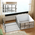 PawHut - Boxe de mise bas 7 panneaux pour chiens avec alèses-Structure en acier avec une porte pour un accès facile de la mère, isolant les chiots