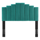 Modway - Noelle Performance Velvet Tête de lit jumelée, Sarcelle-Rembourrage en velours polyester Performance