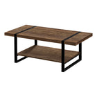 Monarch Specialties - 2850 Table De Salon - Faux Bois Brun/Metal Noir-1