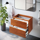 Modway - Scenic Fixation murale de 30" Armoire de toilette de salle de bain (lavabo non inclus) - Noyer cerisier-Calleton de montage compatible avec les cloisons sèches