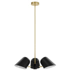 Modway - Briana 3-Lumière Lumière suspendue - Noir-Compatible DEL, Nécessite un assemblage