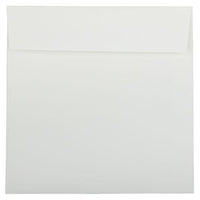 JAM Paper - Enveloppes d'invitation carrées Strathmore - 8,5 po x 8,5 po - vélin blanc brillant - 50/paquet (900858534i)-Enveloppes carrées tissées blanc vif Strathmore