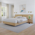 Nexera - Tête de lit panoramique Queen, Érable naturel-Meubles conçus et produits au Canada à partir de panneaux de particules et de MDF certifiés CARB II/FSC.  Item expédié en 24-48 heures après réception de la commande.  Assemblage requis