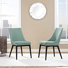 Modway - Viscount Tissu Fauteuil d’appoint de salle à manger Ensemble de 2 - Laguna-Pattes à chevilles effilées